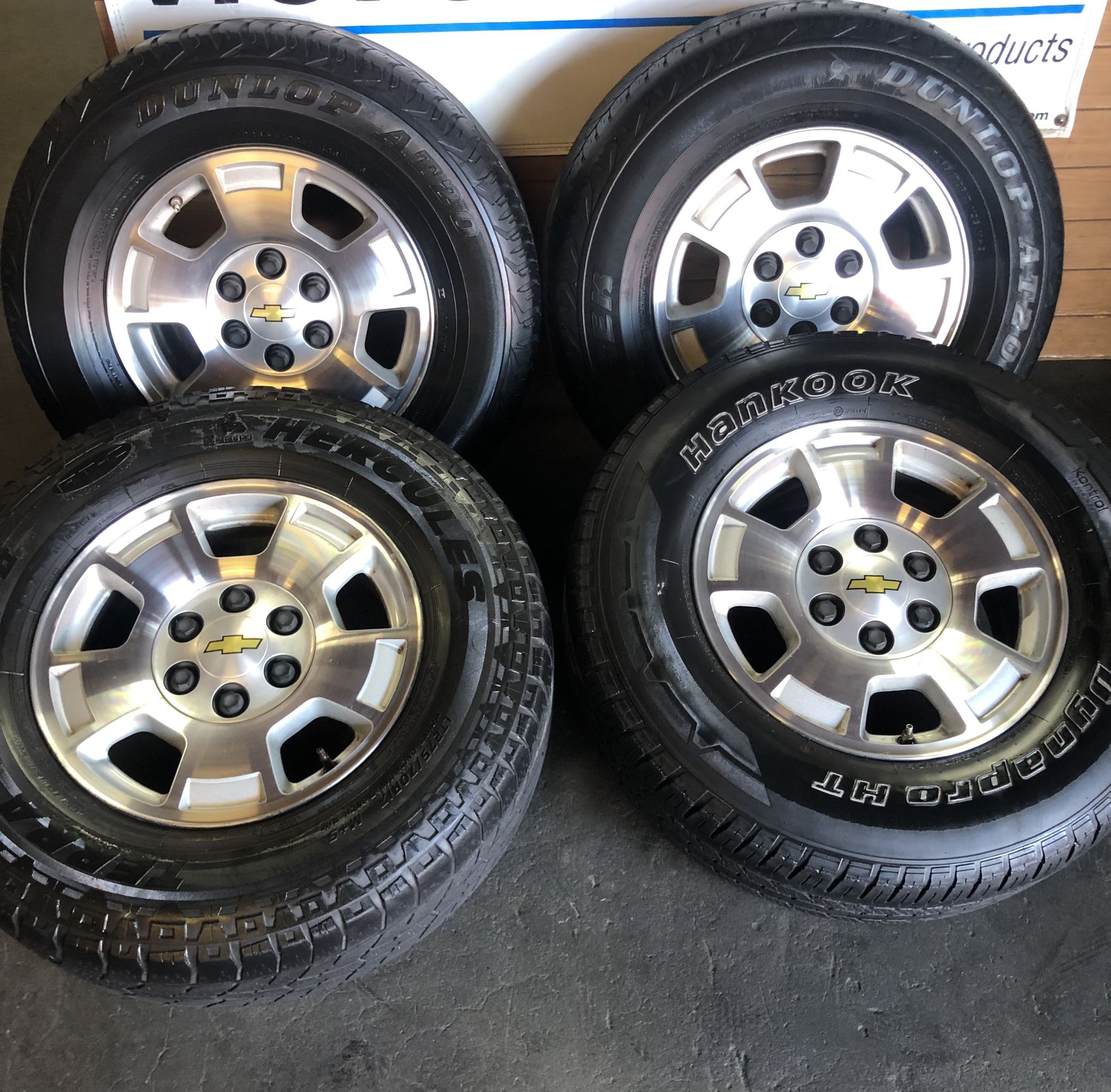 Tahoe Suburban Silverado GMC Sierra Yukon Rims And Tires 6 Lug