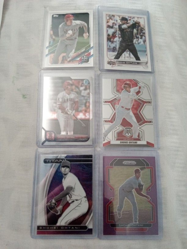 6 Card Shohei Ohtani Lot.