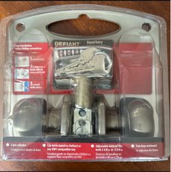 Defiant Brandywine Single Cylinder Satin Nickel Entry Knob