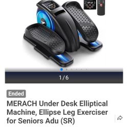MERACH Under Desk Elliptical Machine, Elliptical Leg Exerciser As Seen On TV for Seniors Adults Fully Assembled, Elliptical Exercise Machine
