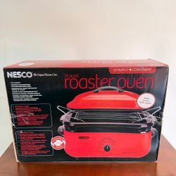 Nesco 18 Quart Roaster Oven 1425W Red Electric Roaster New in Box