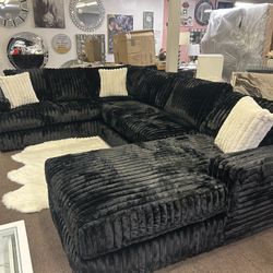 Brand New Super Plush Comfy Corduroy Sectional Set 