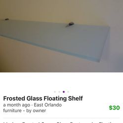 Frosted Glass Floating Shelf (2)