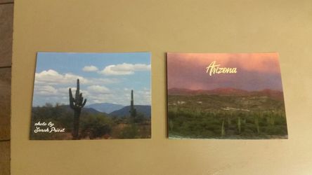 Postcards and 2 desktop calendars