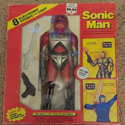 Vintage Sonic Man Toy 