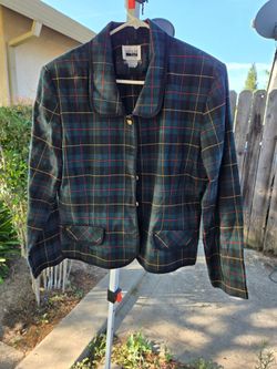 Womens Plaid Blazer