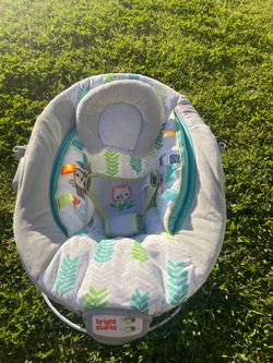 Bright Starts Infant Baby Bouncer Seat Vibrating Music Lightweight Portable