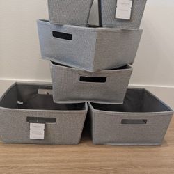 Target Storage bin Set Grey Fabric Closet Organizers