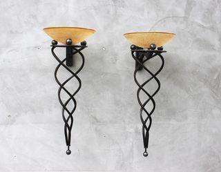 Two Rare Terzani and Murano Antinea Wall Sconces