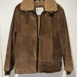 London Fog Vintage Sherpa Bomber Jacket 