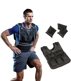 SPRI 20lb Weighted Vest for Women and Men - Adjustable Weight Vest for Running