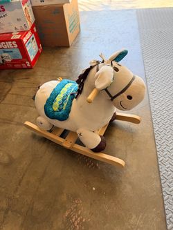 Plush rocking horse