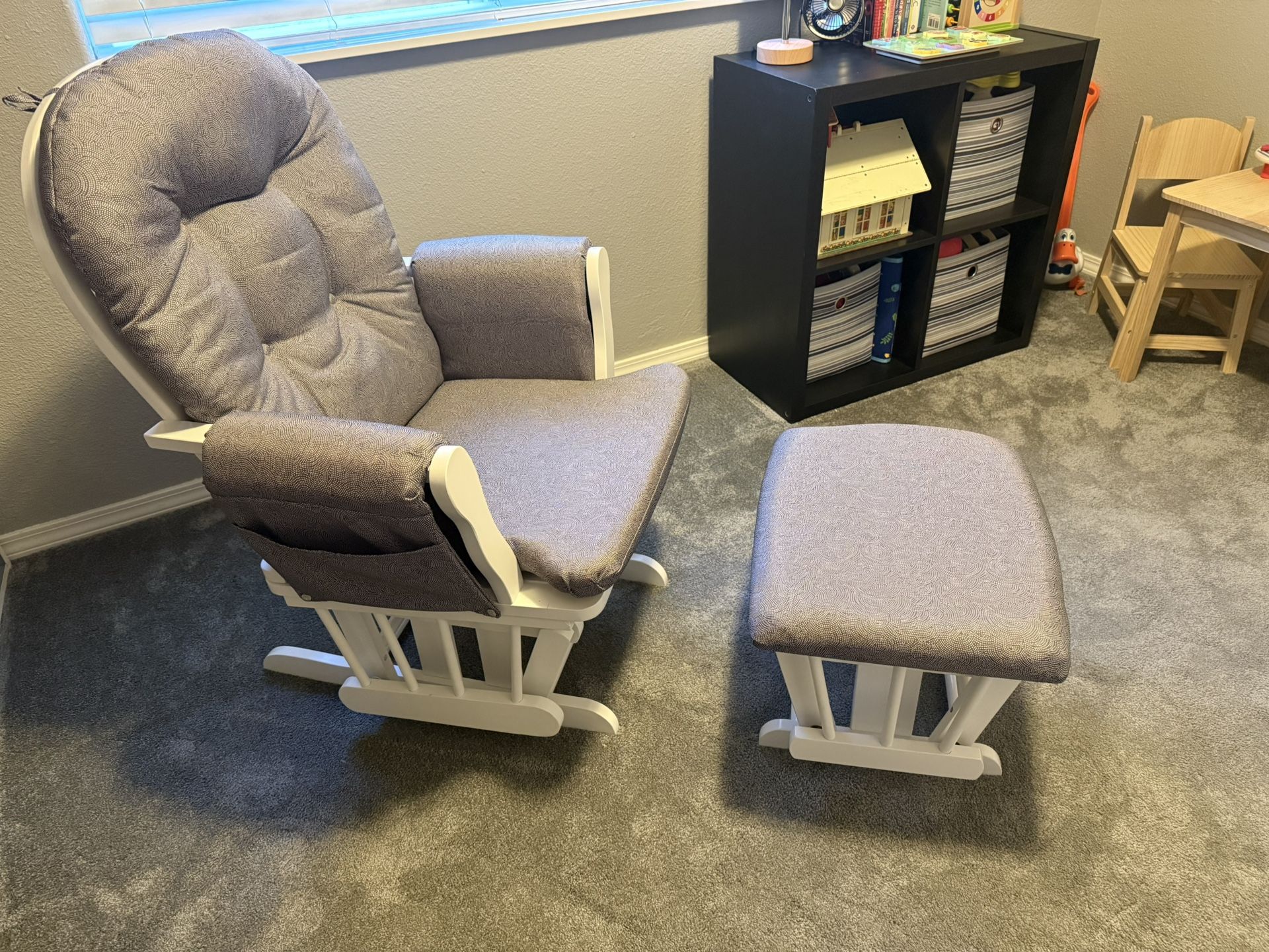 Glider And Ottoman Set