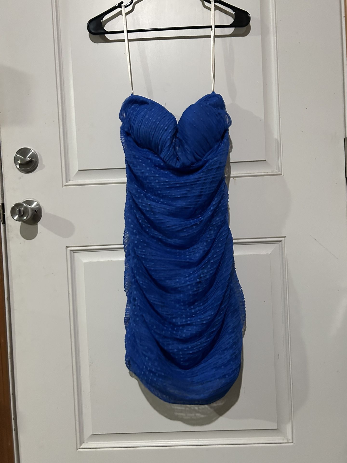 $138 BCBGeneration Blue Strapless Dress, Size 14, New
