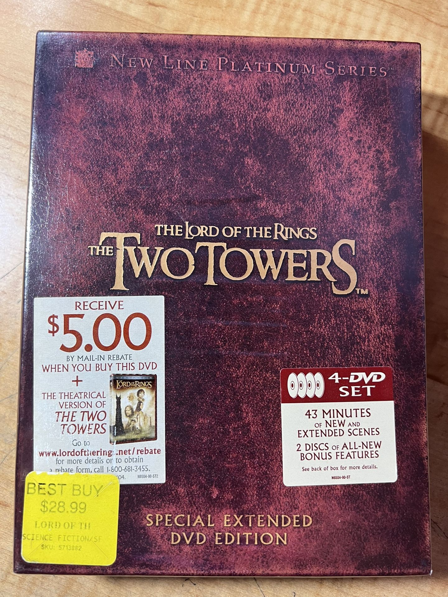 The Lord of the Rings: The Two Towers (4 DVD Extended Edition) - NEW