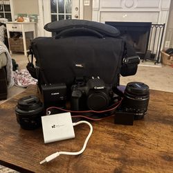 Canon EOS Rebel T5 With 2 Lenses And Accessories