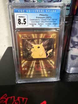 Pikachu Celebrations Metal Pokemon Card