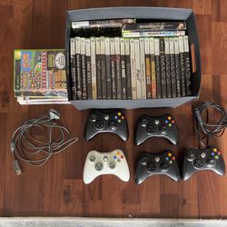 30 Xbox 360 Games and Controllers