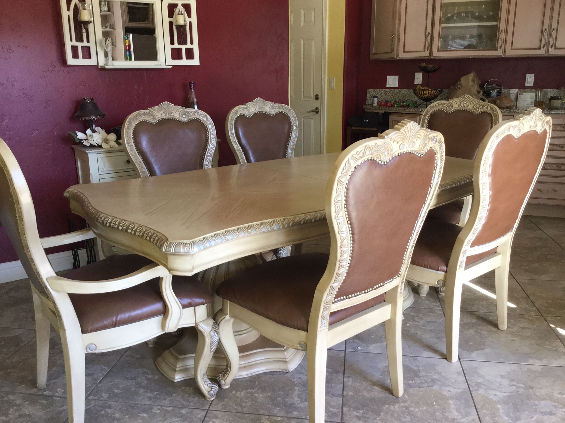 Kitchen Table with Six Chairs