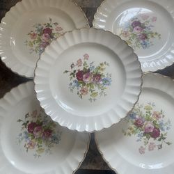 Plates, Golden Ware By Sebring June Rose Plates