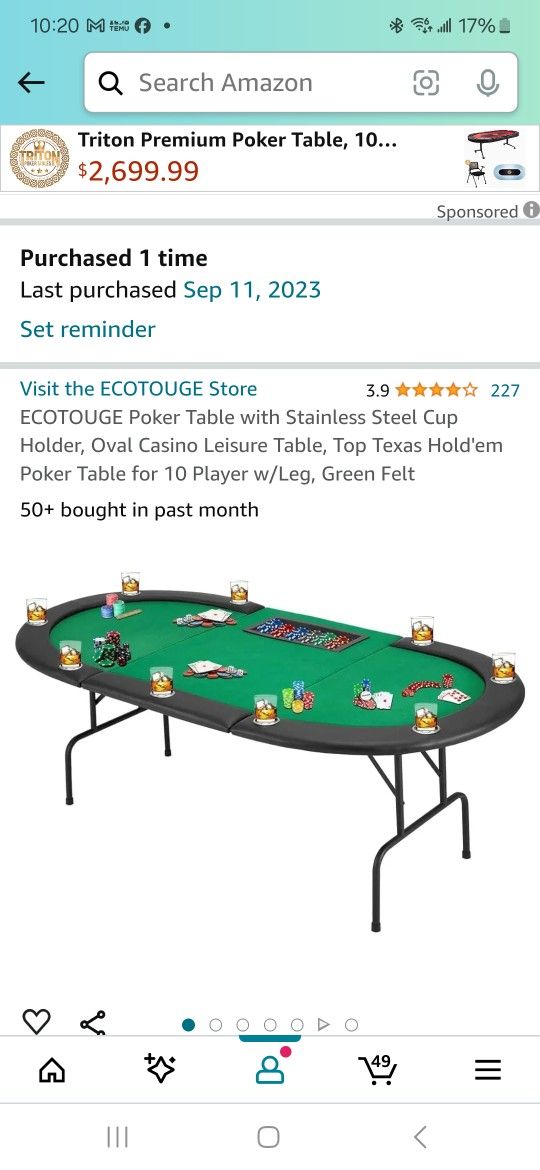 Poker Table And Poker Chips