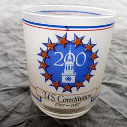 Us Constitution Frosted Glasses