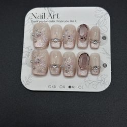 Press On Nails Size M Reusable Handmade