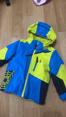 Spyder Kids Ski Jacket Blue Yellow