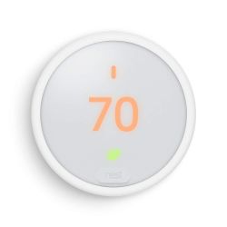 Nest Thermostat E Programmable Smart Thermostat for Home, App Controlled via Wifi, Programmable, Compatible with Alexa and Google Assistant, Frosted W