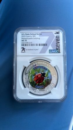 2022 Cook $5 Massachusetts-Ladybug MS 70