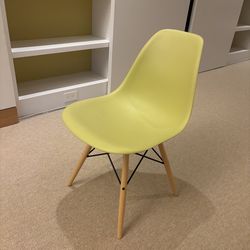 Eames Style Molded Plastic Side Chairs – Yellow