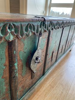 Vintage/Antique-Style Wooden Trunk Coffee Table – $375 OBO