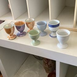 Collection Of Seven Egg Cups