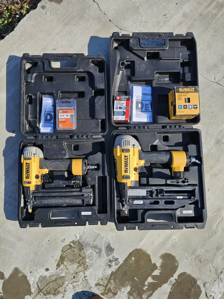 Dewalt 16 Gauge Finish Nailer And 18 Gauge Brad Nailer, Nail Guns