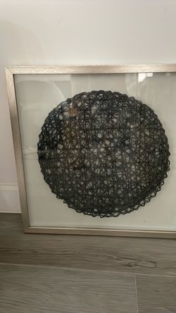 Framed Woven Circle Wall Art