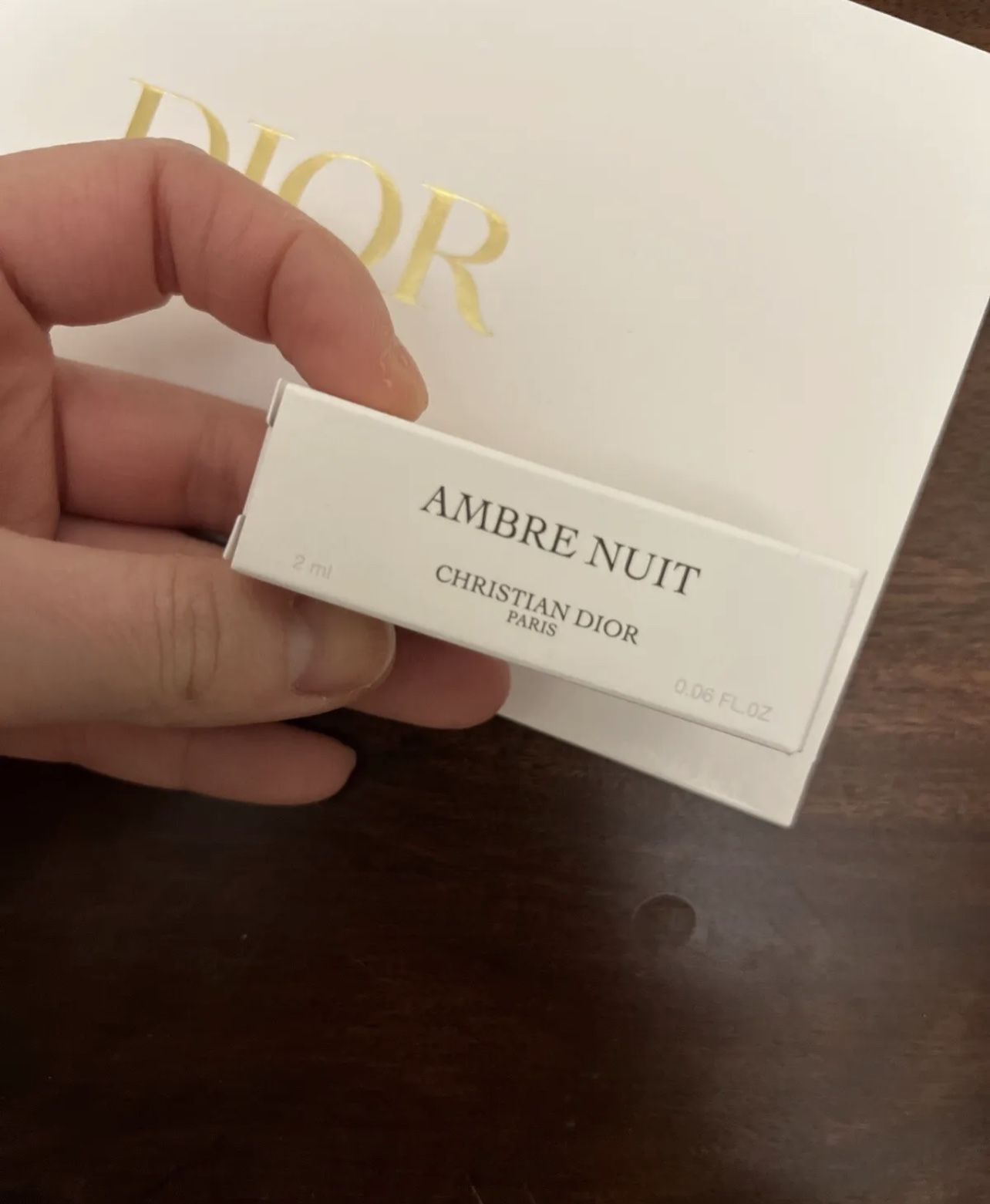 NIB CHRISTIAN DIOR PARIS AMBRE NUIT EAU DE PARFUM SPRAY SAMPLE TRAVEL .06 FL OZ