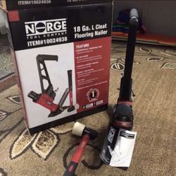 Norge Pneumatic 18 Gauge L Cleat Wood Flooring Nailer