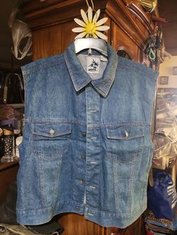 Denim men rebel vintage vest