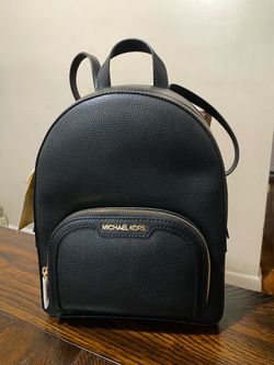 Michael Kors Black Leather Backpack bag
