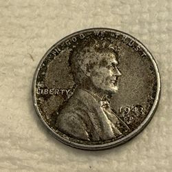 1943 D Lincoln Steel Head Penny 