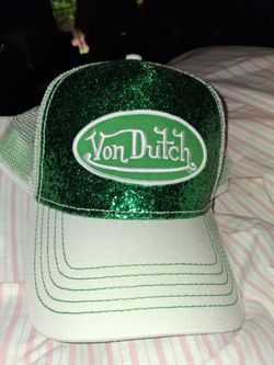 Von Dutch Green glitter hat