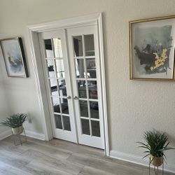 Navy and Gold glass wall art 