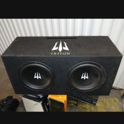 Brand New Sound System 2 10s Triton Box With Amp 2 Ds18 6.5 Mids Orion 1500w 2ch Amp And 4ga Amp Kit $420firm Price Pickup Only Serious Buyers Please 