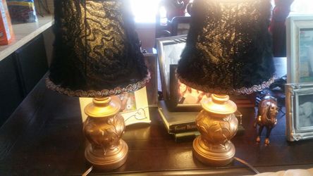 Set of small antique lamps