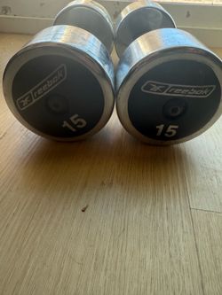 🏋️ Reebok 15 LB Dumbbells – Pair (30 LB Total) 🏋️