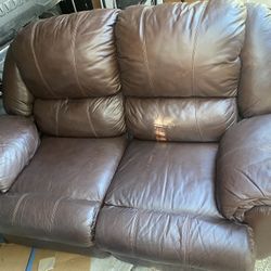 Leather Love Seat
