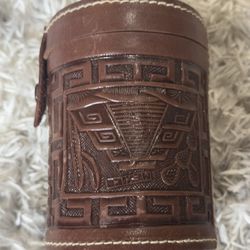 Cubilete Leather Dice Cup Play Casino Traditional 