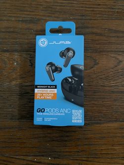 JLab Go Pods ANC True Wireless Earbuds - Black - New in Box