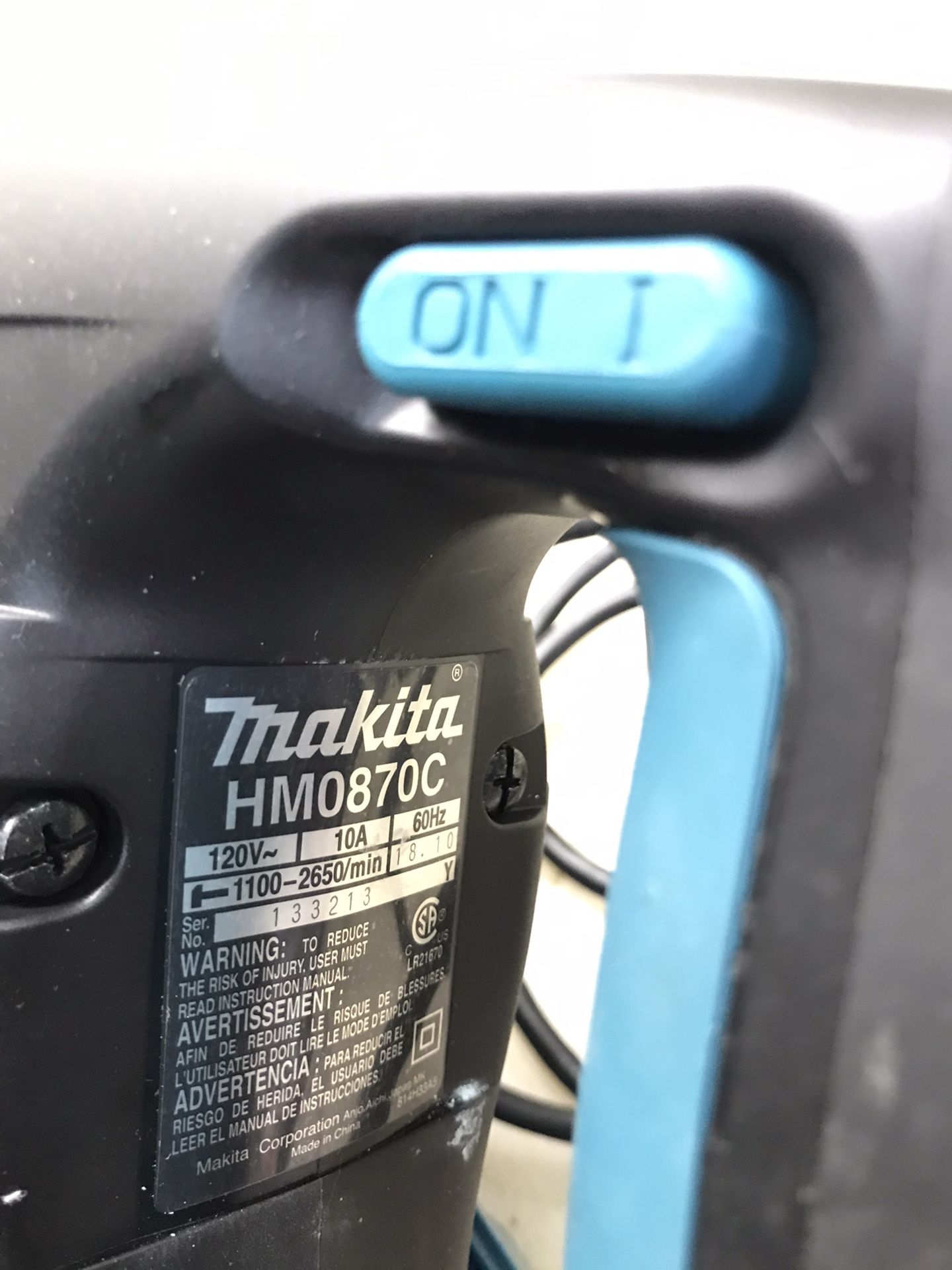 Makita demolition hammer 10 Amps