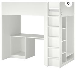 IKEA Twin Loft Bed W/desk & closet